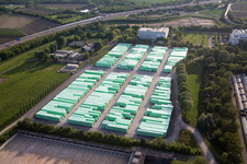 Stirodur storage on the premises of the chemical manufacturers BASF in Frankenthal (Pfalz) in the state Rhineland-Palatinate, Germany