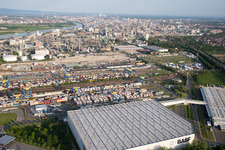 District BASF in Ludwigshafen am Rhein in the state Rhineland-Palatinate, Germany out of the air