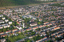 District Schönau in Mannheim in the state Baden-Wuerttemberg, Germany out of the air