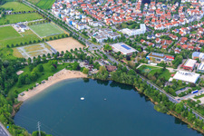 Swimming lake Bensheim of GGEW AG in Bensheim in the state Hesse, Germany