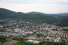 District Auerbach in Bensheim in the state Hesse, Germany seen from a drone