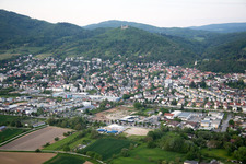 Aerial view of District Auerbach in Bensheim in the state Hesse, Germany