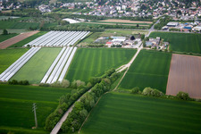 Aerial photograpy of District Auerbach in Bensheim in the state Hesse, Germany