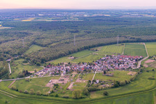 Aerial view of District Fehlheim in Bensheim in the state Hesse, Germany
