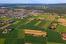 City view from the southwest in Pfungstadt in the state Hesse, Germany