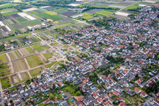 Aerial view of New development area Westring in Griesheim in the state Hesse, Germany
