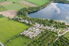 Camping with caravans and tents in Riedstadt in the state Hesse, Germany