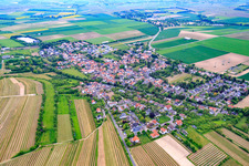 Village view from the northeast in Dexheim in the state Rhineland-Palatinate, Germany
