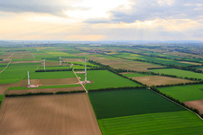 Wind farm in Undenheim in the state Rhineland-Palatinate, Germany