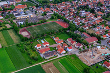 Stadium and beach volleyball court of the TG Westhofen at the Otto Hahn School Westhofen in Westhofen in the state Rhineland-Palatinate, Germany