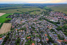 Aerial view of Wormser Straße x Osthofener Landstr in Westhofen in the state Rhineland-Palatinate, Germany