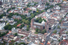 Oblique view of Cathedral in Worms in the state Rhineland-Palatinate, Germany