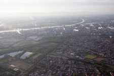 Aerial photograpy of District Oppau in Ludwigshafen am Rhein in the state Rhineland-Palatinate, Germany