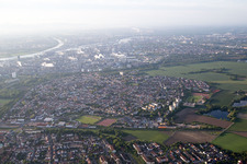 District Oppau in Ludwigshafen am Rhein in the state Rhineland-Palatinate, Germany from above