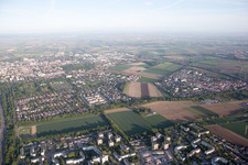 Aerial view of Frankenthal in the state Rhineland-Palatinate, Germany