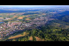 City panorama from the east in Bensheim in the state Hesse, Germany