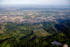From the east in the district Auerbach in Bensheim in the state Hesse, Germany