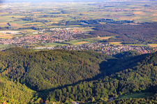 View of the town from the east in the district Alsbach in Alsbach-Hähnlein in the state Hesse, Germany