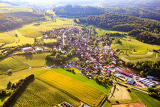 Village view from the west in the district Asbach in Modautal in the state Hesse, Germany