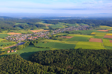 View of the Modau valley from the southeast in the district Nieder-Modau in Ober-Ramstadt in the state Hesse, Germany