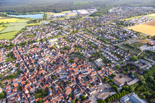 Aerial view of Babenhausen in the state Hesse, Germany