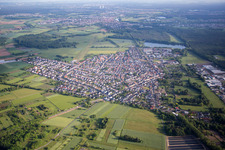 Town on the banks of the river of the Main river in the district Zellhausen in Mainhausen in the state Hesse, Germany