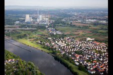 Building remains of the reactor units and facilities of the gas power plant Kraftwerk Staudinger in Grosskrotzenburg in the state Hesse, Germany