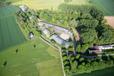 Aerial view of District Mittelbuchen in Hanau in the state Hesse, Germany
