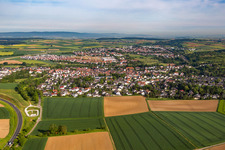 Aerial view of District Windecken in Nidderau in the state Hesse, Germany