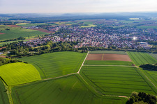Aerial view of District Ostheim in Nidderau in the state Hesse, Germany