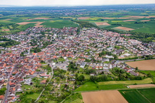 Aerial photograpy of District Ostheim in Nidderau in the state Hesse, Germany