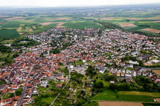 Town View of the streets and houses of the residential areas in the district Ostheim in Nidderau in the state Hesse, Germany