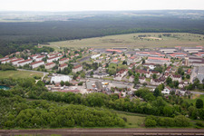 Babenhausen in the state Hesse, Germany from the plane