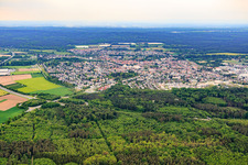 City view from the east in Dieburg in the state Hesse, Germany