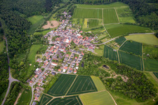Aerial view of District Hahn in Ober-Ramstadt in the state Hesse, Germany