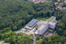 Oblique view of Lufthansa Seeheim GmbH in Seeheim-Jugenheim in the state Hesse, Germany