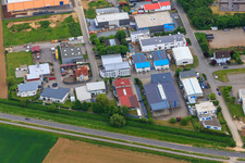Lindberghstraße industrial area with Bowcraft GmbH and PSH Bau GmbH in Bensheim in the state Hesse, Germany