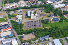 Sewage treatment plant and ZAKB recycling center Bensheim in Bensheim in the state Hesse, Germany