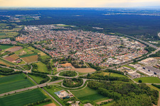 City view from the north in Lorsch in the state Hesse, Germany