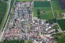 District Riedrode in Bürstadt in the state Hesse, Germany from above
