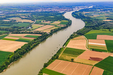 Aerial photograpy of NATO ramp Lampertheim on the Rhine in Lampertheim in the state Hesse, Germany