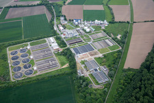 Sewage treatment plant urban drainage in the district Sandhofen in Mannheim in the state Baden-Wuerttemberg, Germany