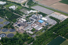 Aerial view of Lanfer Logistics in the district Mörsch in Frankenthal in the state Rhineland-Palatinate, Germany