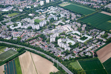 High-rise ensemble on the London Ring in the district Pfingstweide in Ludwigshafen am Rhein in the state Rhineland-Palatinate, Germany