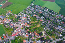 Oblique view of District Rodau in Zwingenberg in the state Hesse, Germany