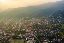 Aerial photograpy of Bahnhofstr in the district Alsbach in Alsbach-Hähnlein in the state Hesse, Germany