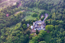 Aerial view of Heiligenberg Castle Foundation in Seeheim-Jugenheim in the state Hesse, Germany