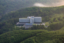 Lufthansa Seeheim GmbH in Seeheim-Jugenheim in the state Hesse, Germany from above