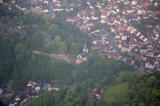 District Auerbach in Bensheim in the state Hesse, Germany out of the air