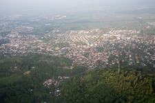 District Auerbach in Bensheim in the state Hesse, Germany seen from above